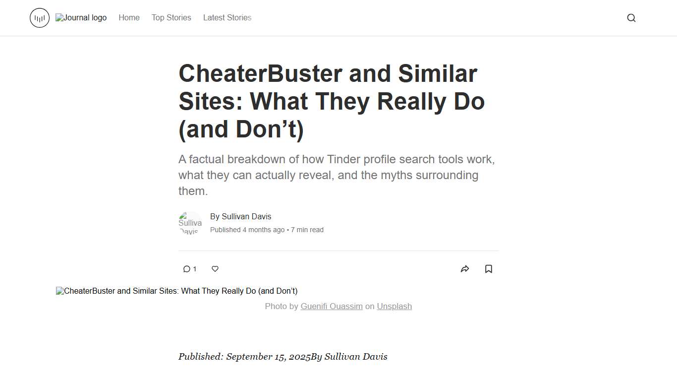 CheaterBuster and Similar Sites: What They Really Do (and Don’t) Journal